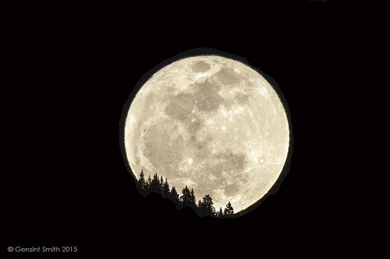 Last nights full moon rising over San Cristobal, NM